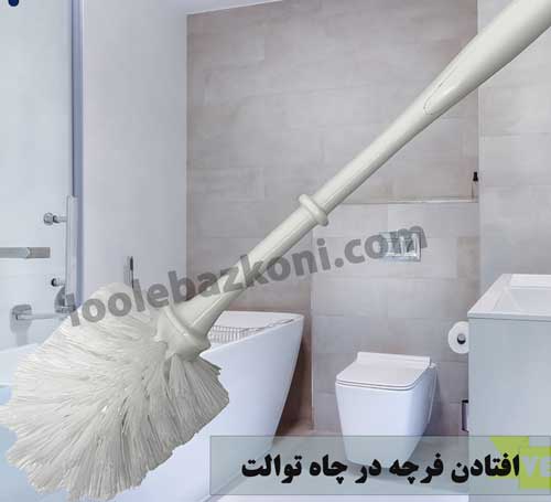 افتادن فرچه در توالت، در آوردن فرچه از چاه توالت